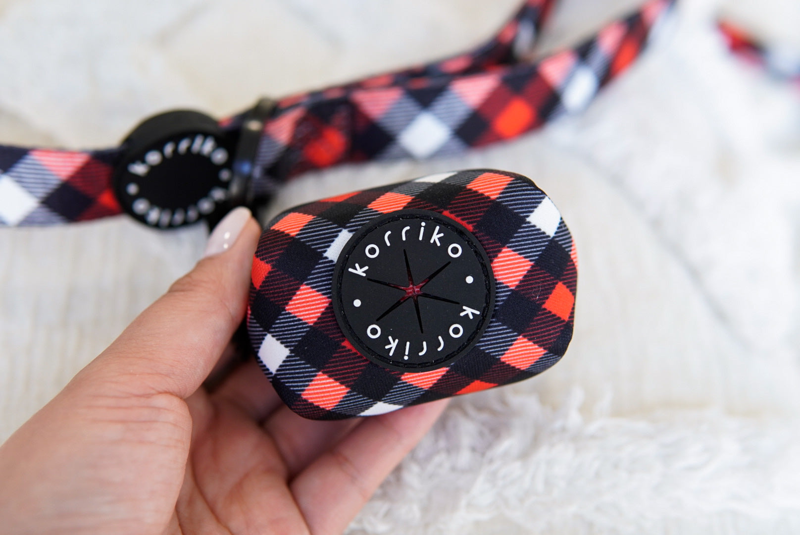 Poop Bag Dispenser - Red Plaid